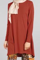 Tesettür giyim KAHVE FİTİLLİ 2&prime;Lİ PANTOLONLU TAKIM 8016-2  