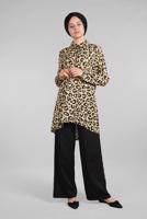 Tesettür giyim SİYAH LEOPAR DESENLİ 2&prime;Lİ PANTOLONLU TAKIM 69108 