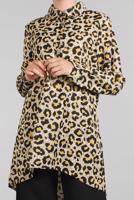 Tesettür giyim SİYAH LEOPAR DESENLİ 2&prime;Lİ PANTOLONLU TAKIM 69108 