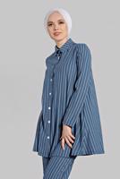 Vêtements hijab BLEU MARINE  Costume de Pantalon T 86302