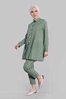 Vêtements hijab VERT  Costume de Pantalon T 86302