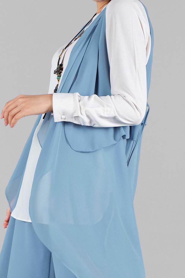 Vêtements hijab  T 0066 ZMN-PANTOLONLU TAKIM - TRENDTESETTÜR
