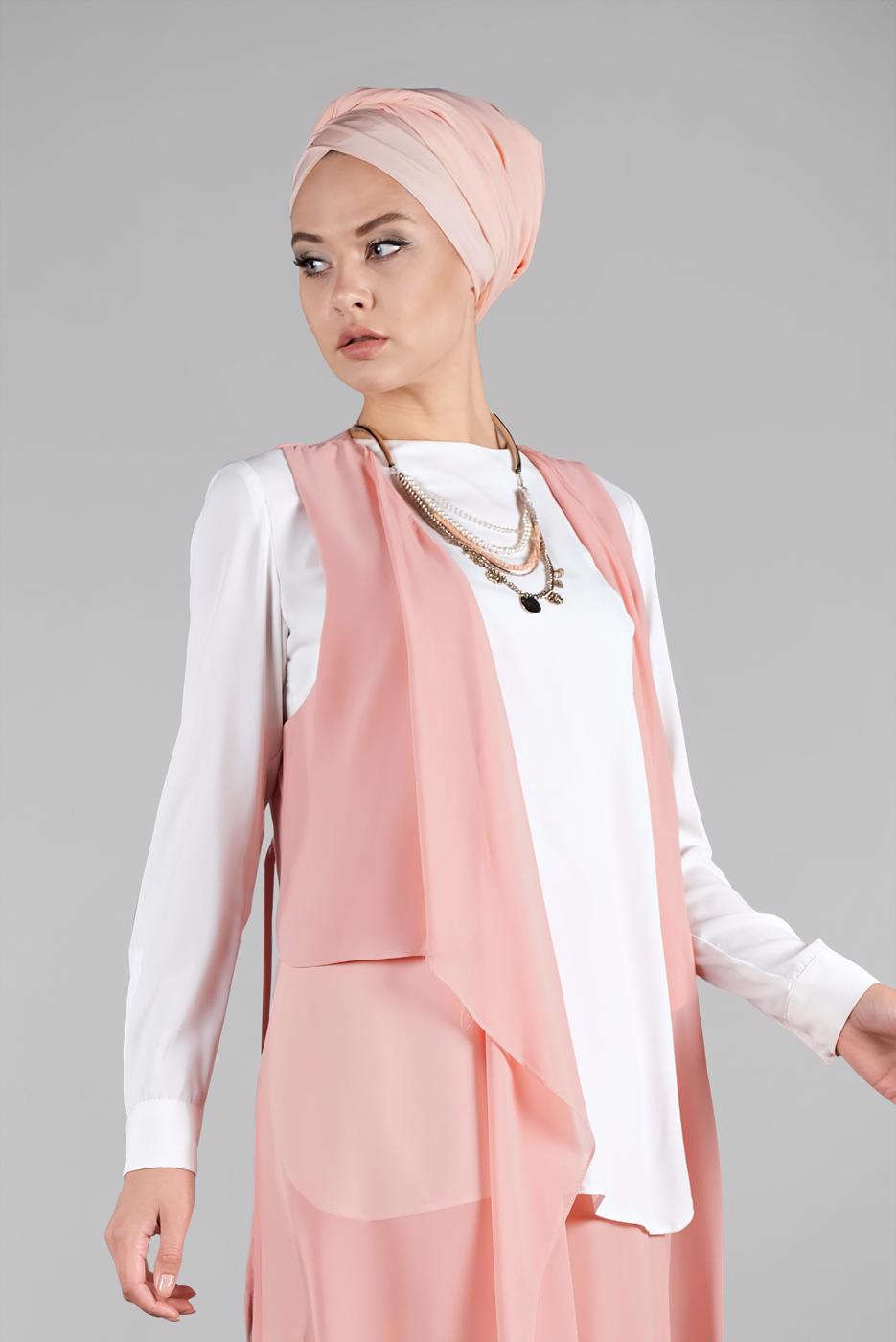 Vêtements hijab POUDRE T 0066 ZMN-PANTOLONLU TAKIM