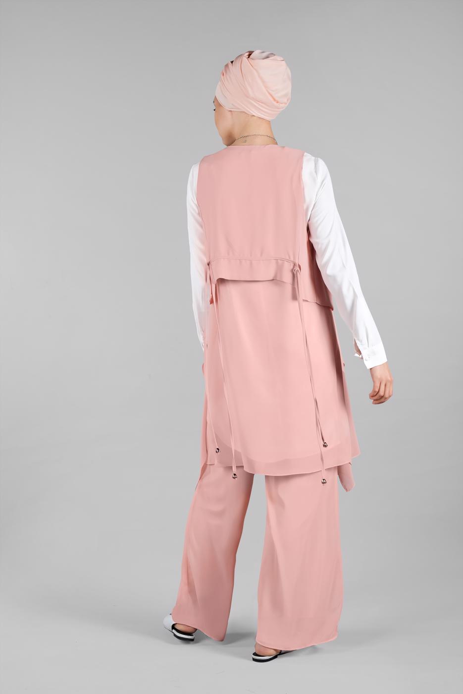 Vêtements hijab POUDRE T 0066 ZMN-PANTOLONLU TAKIM