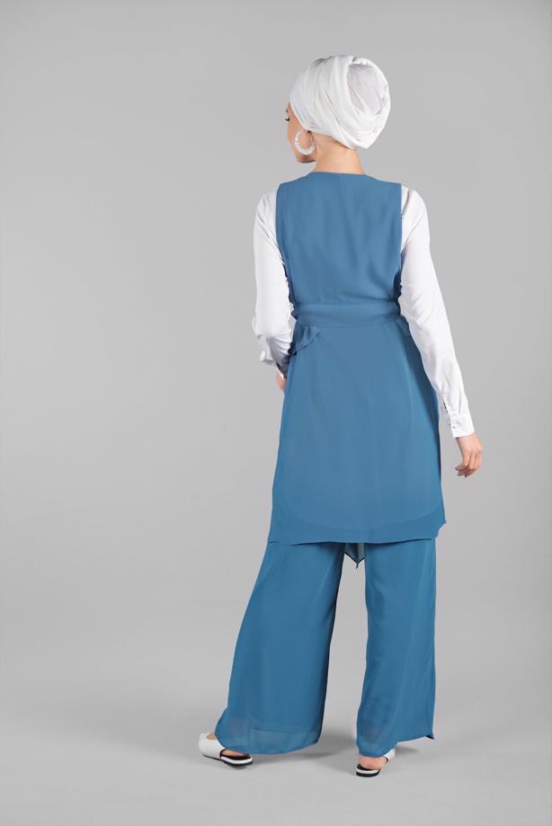 Vêtements hijab  T 0066 ZMN-PANTOLONLU TAKIM - TRENDTESETTÜR