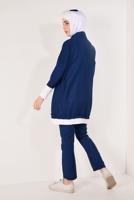 Hijab clothing NAVY BLUE T 0138 Zmn-2′li Pantolonlu Takım