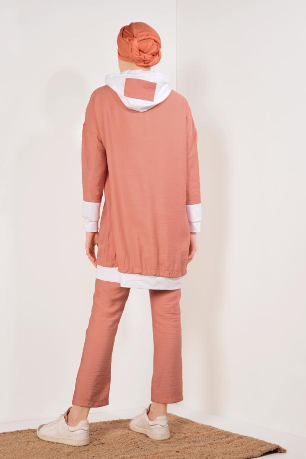 Vêtements hijab  T 0138 Zmn-2′li Pantolonlu Takım - TRENDTESETTÜR