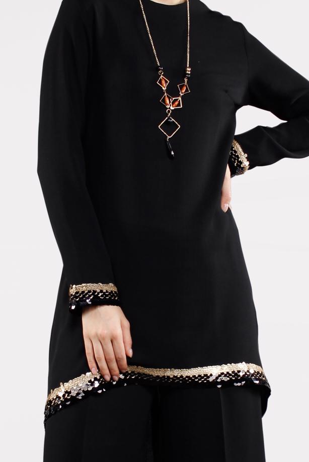 Vêtements hijab  T 0591 FTZ-2′Lİ PANTOLONLU TAKIM - TRENDTESETTÜR