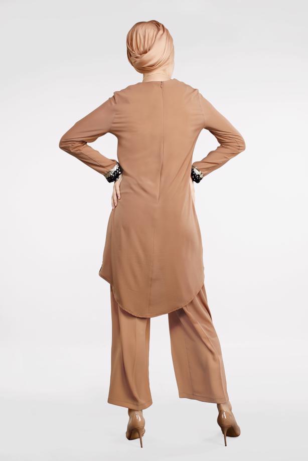 Vêtements hijab  T 0591 FTZ-2′Lİ PANTOLONLU TAKIM - TRENDTESETTÜR