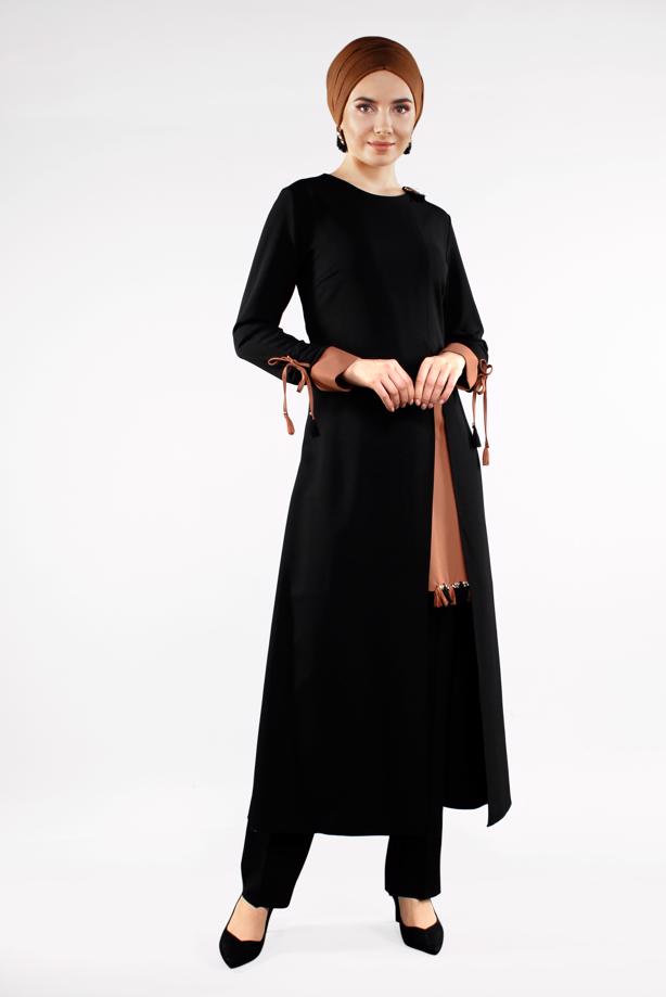 Vêtements hijab  Tassel Detailed Binary Pants Suit T 951  - TRENDTESETTÜR