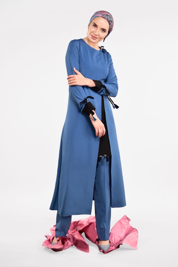 Vêtements hijab  Tassel Detailed Binary Pants Suit T 951  - TRENDTESETTÜR