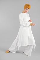 Hijab clothing WHITE T 3102 ZMN-PANTOLONLU TAKIM