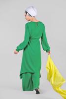Hijab clothing GREEN T 3102 ZMN-PANTOLONLU TAKIM