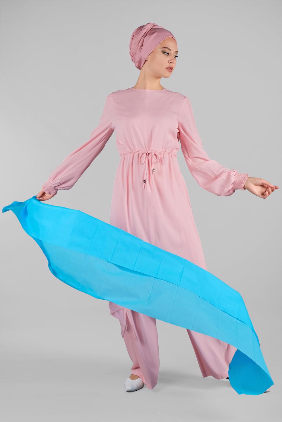 Vêtements hijab POUDRE T 3102 ZMN-PANTOLONLU TAKIM