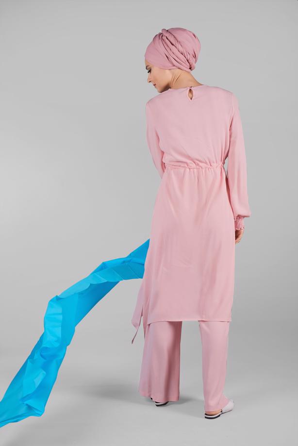 Vêtements hijab  T 3102 ZMN-PANTOLONLU TAKIM - TRENDTESETTÜR