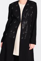 Tesettür giyim SİYAH TAŞLI 3′LÜ PANTOLONLU TAKIM 3440