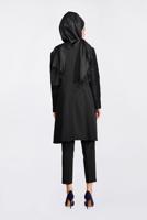 Tesettür giyim SİYAH DANTEL VE BONCUK İŞLEMELİ 3′LÜ PANTOLONLU TAKIM 3443