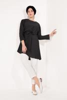 Vêtements hijab NOIR T 4782 Meri Store-Pantolonlu Takım