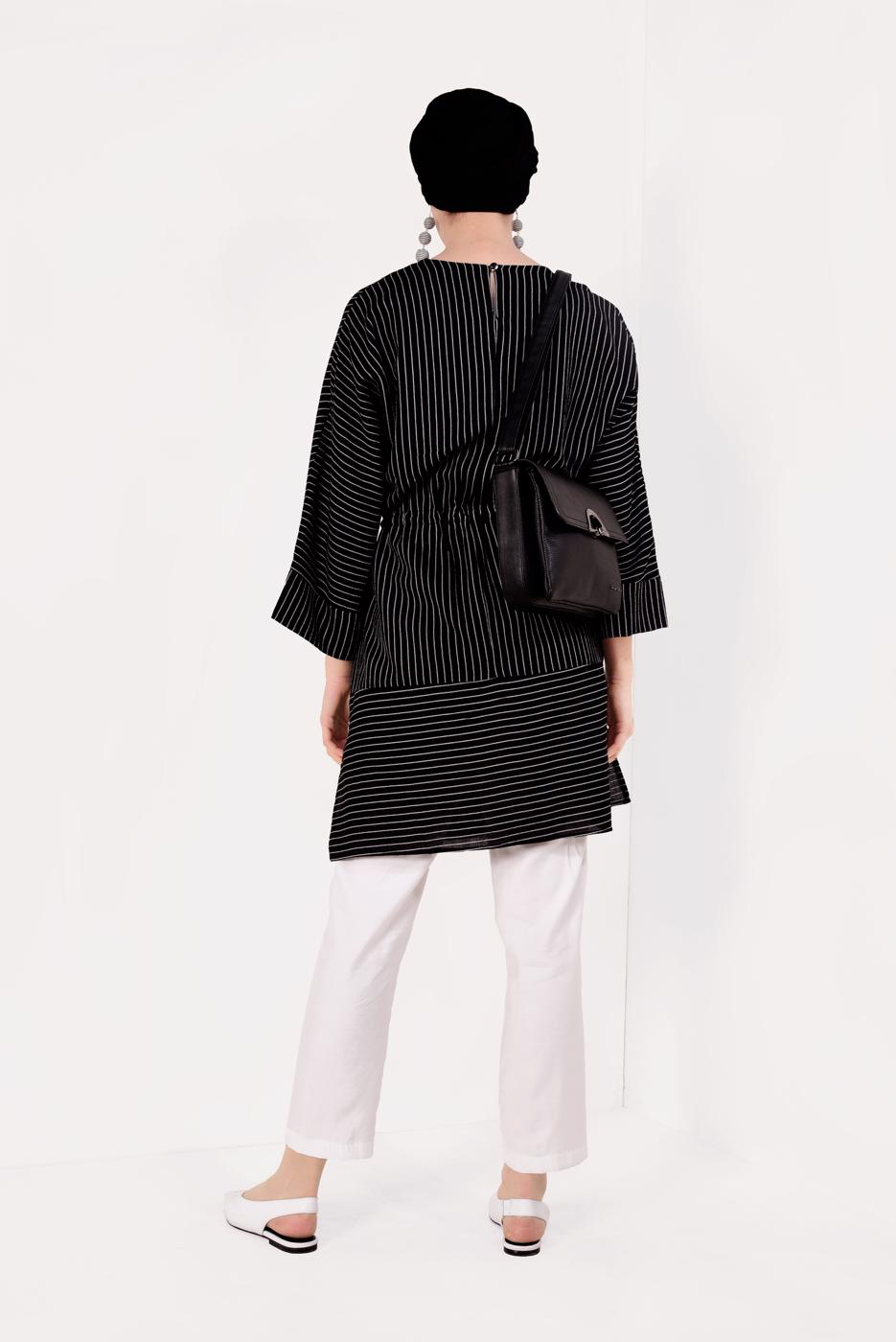 Vêtements hijab NOIR T 5782 Meri Store-Pantolonlu Takım