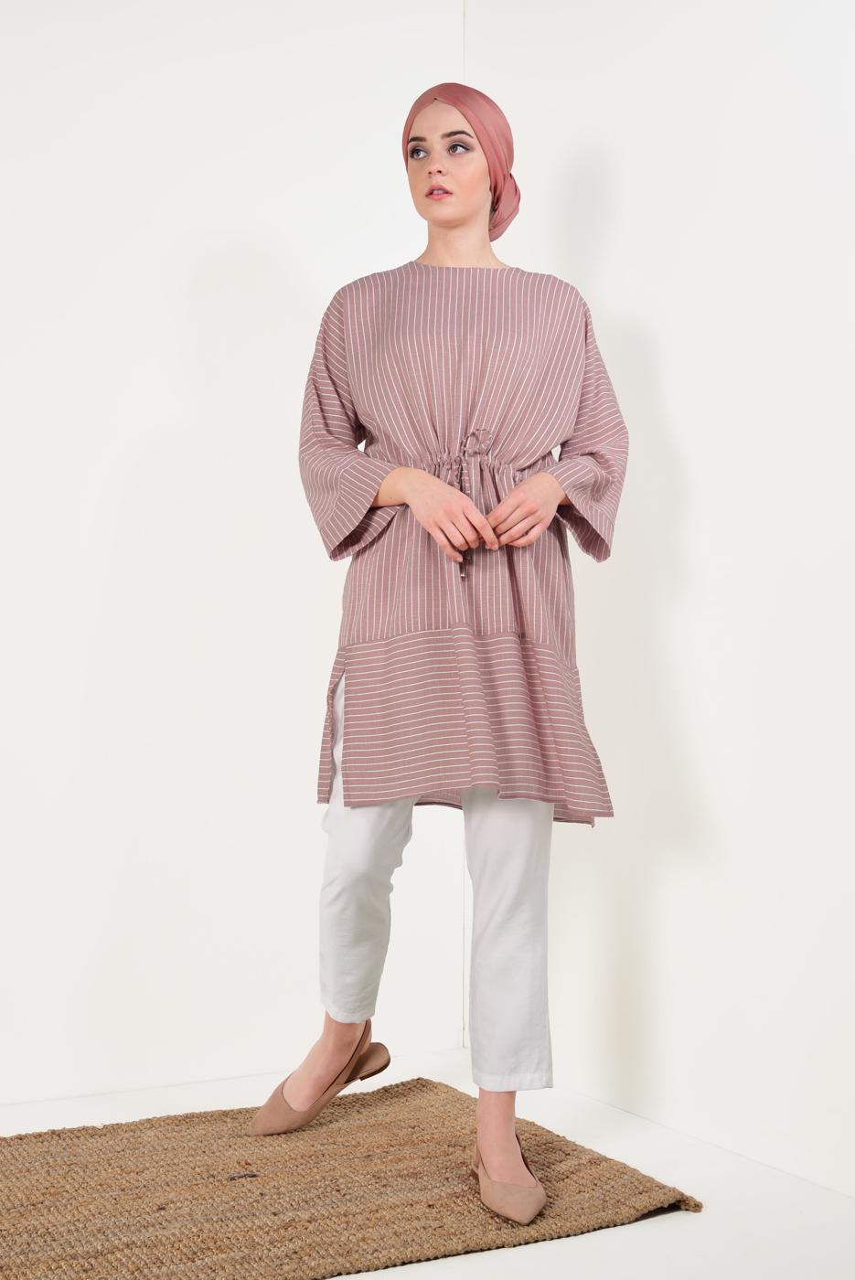 Vêtements hijab POUDRE T 5782 Meri Store-Pantolonlu Takım