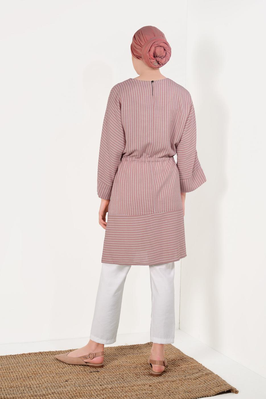 Vêtements hijab POUDRE T 5782 Meri Store-Pantolonlu Takım