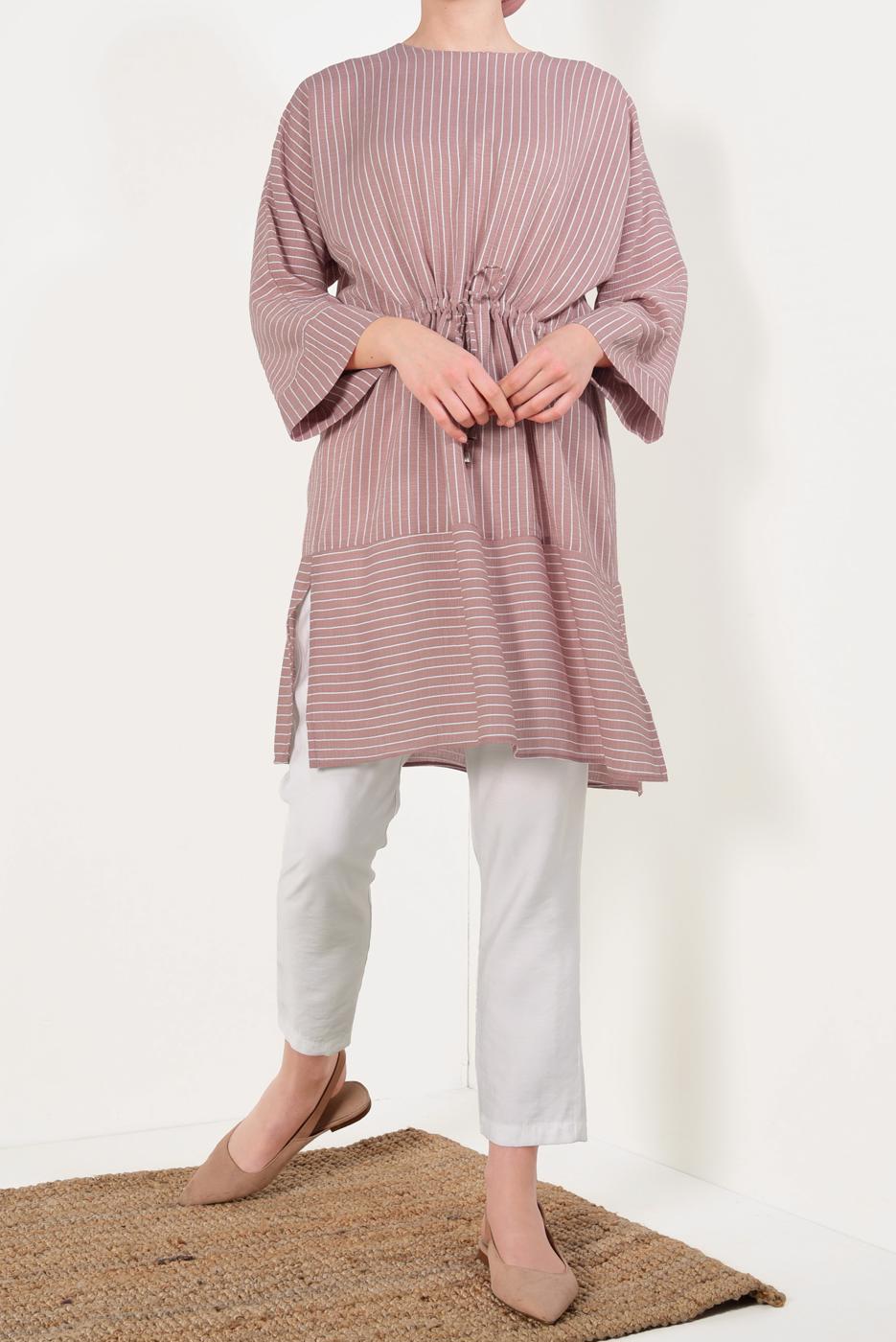 Vêtements hijab POUDRE T 5782 Meri Store-Pantolonlu Takım