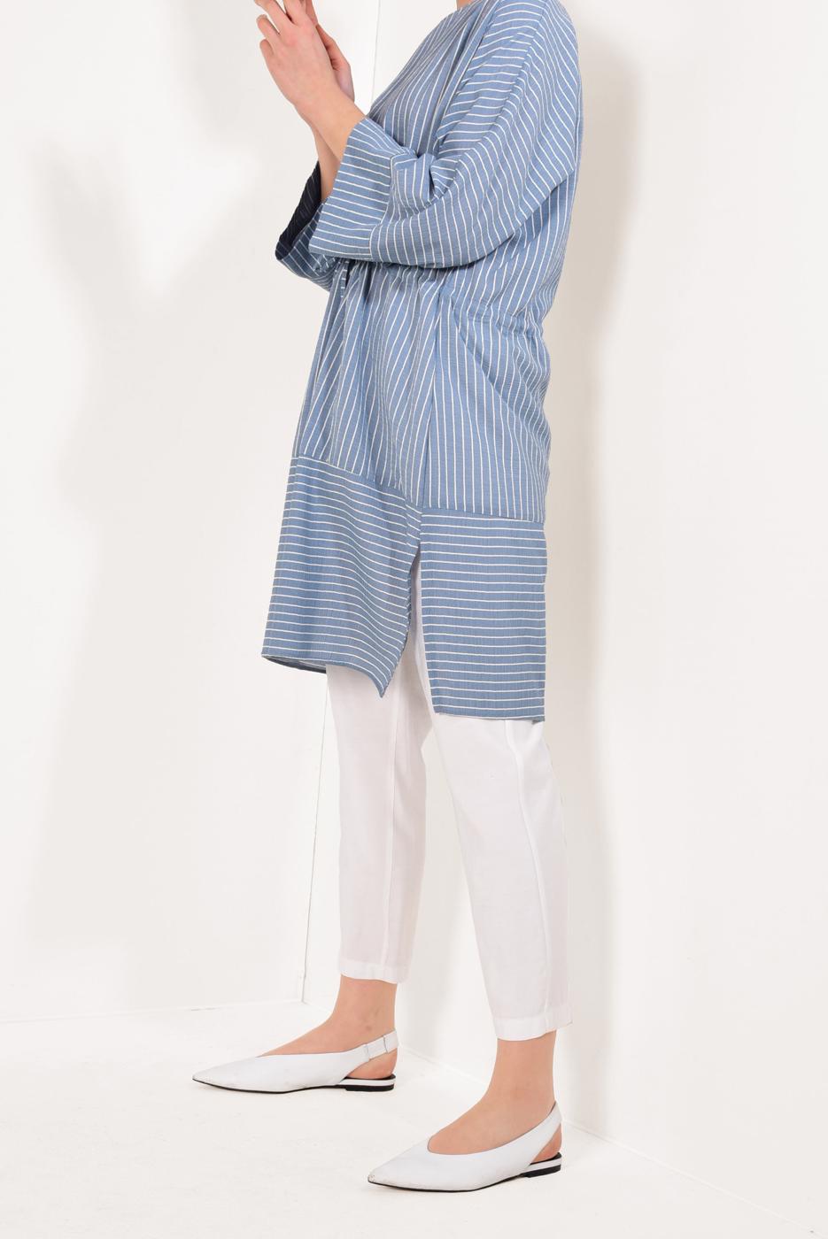 Vêtements hijab BLEU MARINE T 5782 Meri Store-Pantolonlu Takım