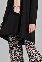 Tesettür giyim SİYAH LEOPAR DESENLİ 2&prime;Lİ PANTOLONLU TAKIM 5925