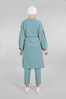 Tesettür giyim YEŞİL BELDEN KUŞAKLI 2&prime;Lİ PANTOLONLU TAKIM 6116