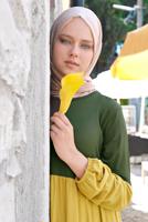 Tesettür giyim HAKİ 3 RENKLİ LASTİK DETAYLI  2&prime;Lİ PANTOLONLU TAKIM 6615 