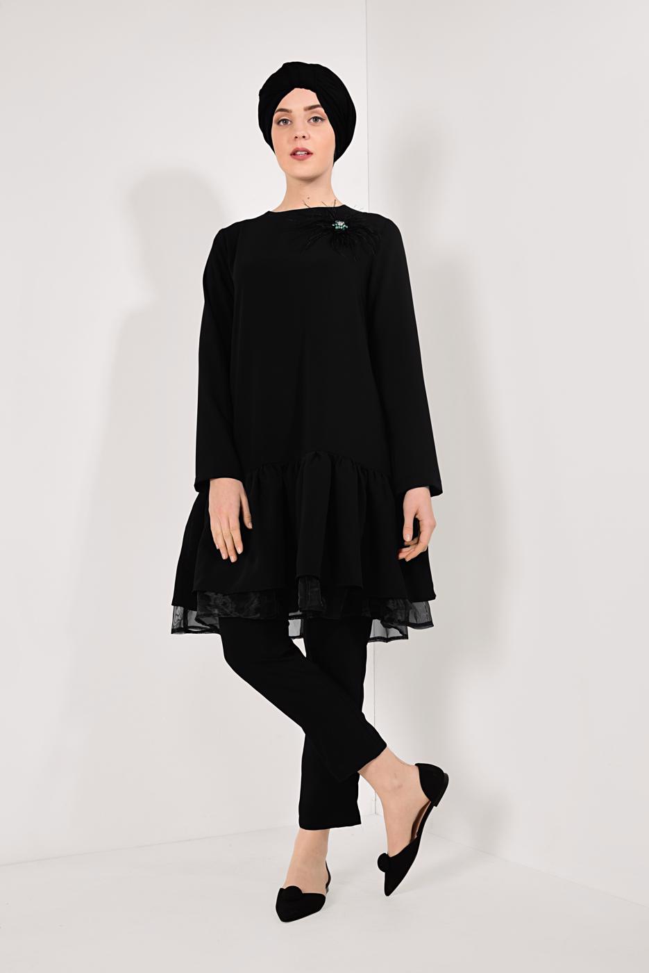 Vêtements hijab NOIR Costume de Pantalon T 7592 