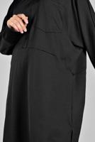 Tesettür giyim SİYAH YARASA KOL DETAYLI 2&prime;Lİ PANTOLONLU TAKIM 7811 