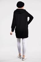 Tesettür giyim GRİ LEOPAR DESENLİ PUL PAYETLİ TUNİK 21491