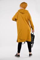 Tesettür giyim TURUNCU PUL PAYETLİ KAPÜŞONLU TUNİK 47291