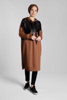 Tesettür giyim TABA PUL PAYETLİ KAPÜŞONLU TUNİK 47291