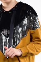 Tesettür giyim TURUNCU KAPÜŞONLU PAMUKLU EŞOFMAN TUNİK 57291