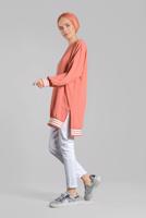 Tesettür giyim PEMBE İKİ YANI YIRTMAÇLI TUNİK 77591