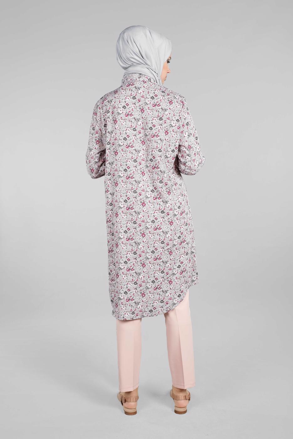 Vêtements hijab GRIS Tunique T 4804-3 