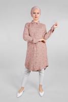 Hijab clothing POWDER Floral Hidden Button Tunic T 4804-3 