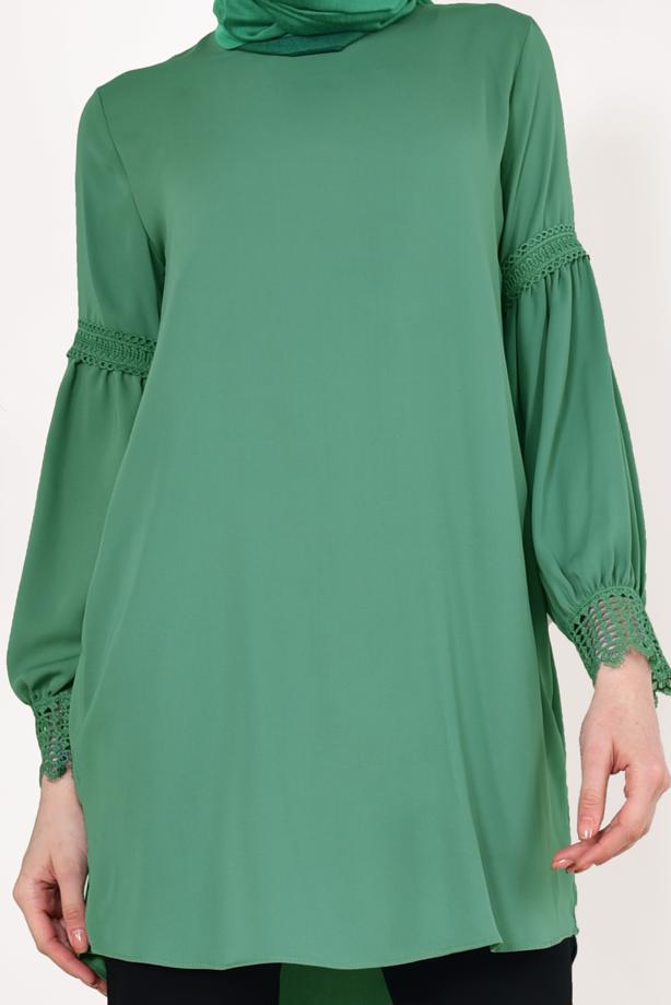 Vêtements hijab  Guipure Detail Tunic T 524310 - TRENDTESETTÜR