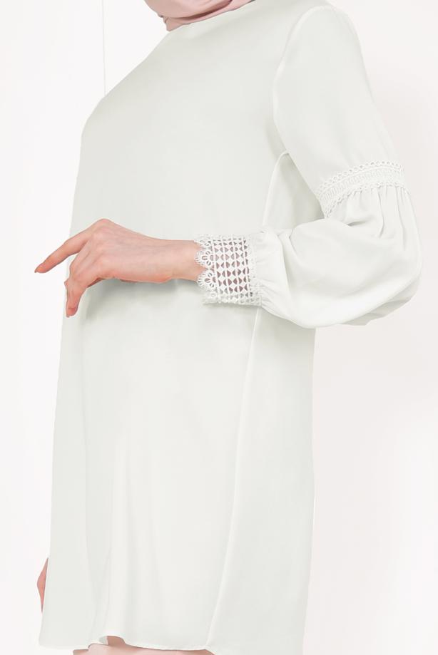 Vêtements hijab  Guipure Detail Tunic T 524310 - TRENDTESETTÜR