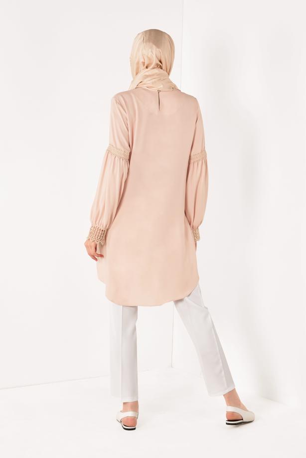 Vêtements hijab  Guipure Detail Tunic T 524310 - TRENDTESETTÜR