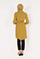 Tesettür giyim TURUNCU HAKİM YAKA ASİMETRİK TUNİK T 07091