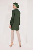 Tesettür giyim HAKİ BONCUK DETAYLI ŞİFON TUNİK T 15181