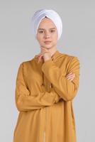 Vêtements hijab JAUNE Tunique T 20315