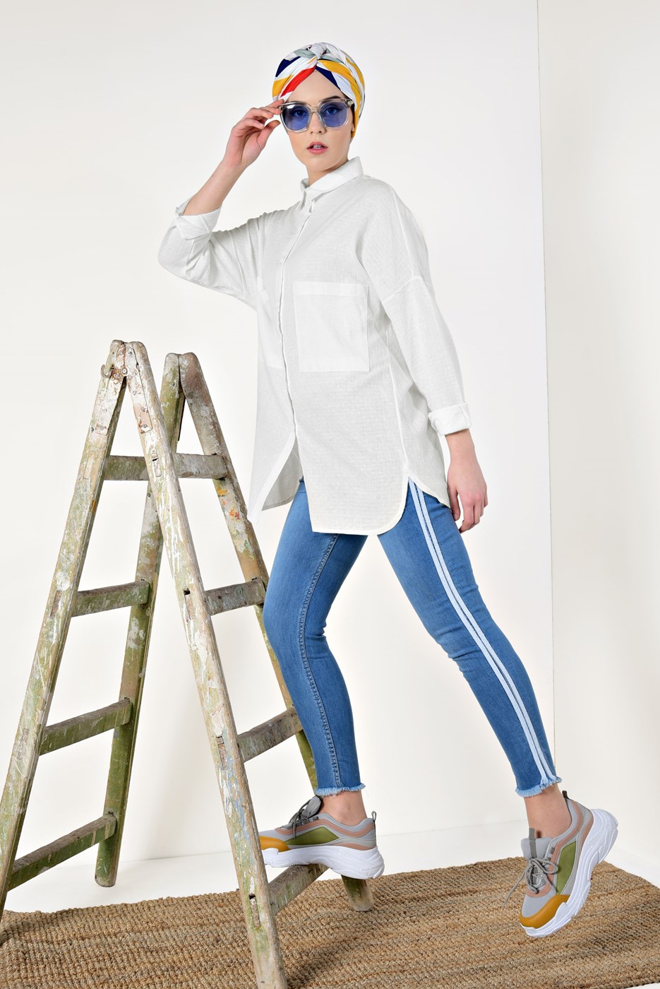 Vêtements hijab CRÈME TUNIQUE T 22991