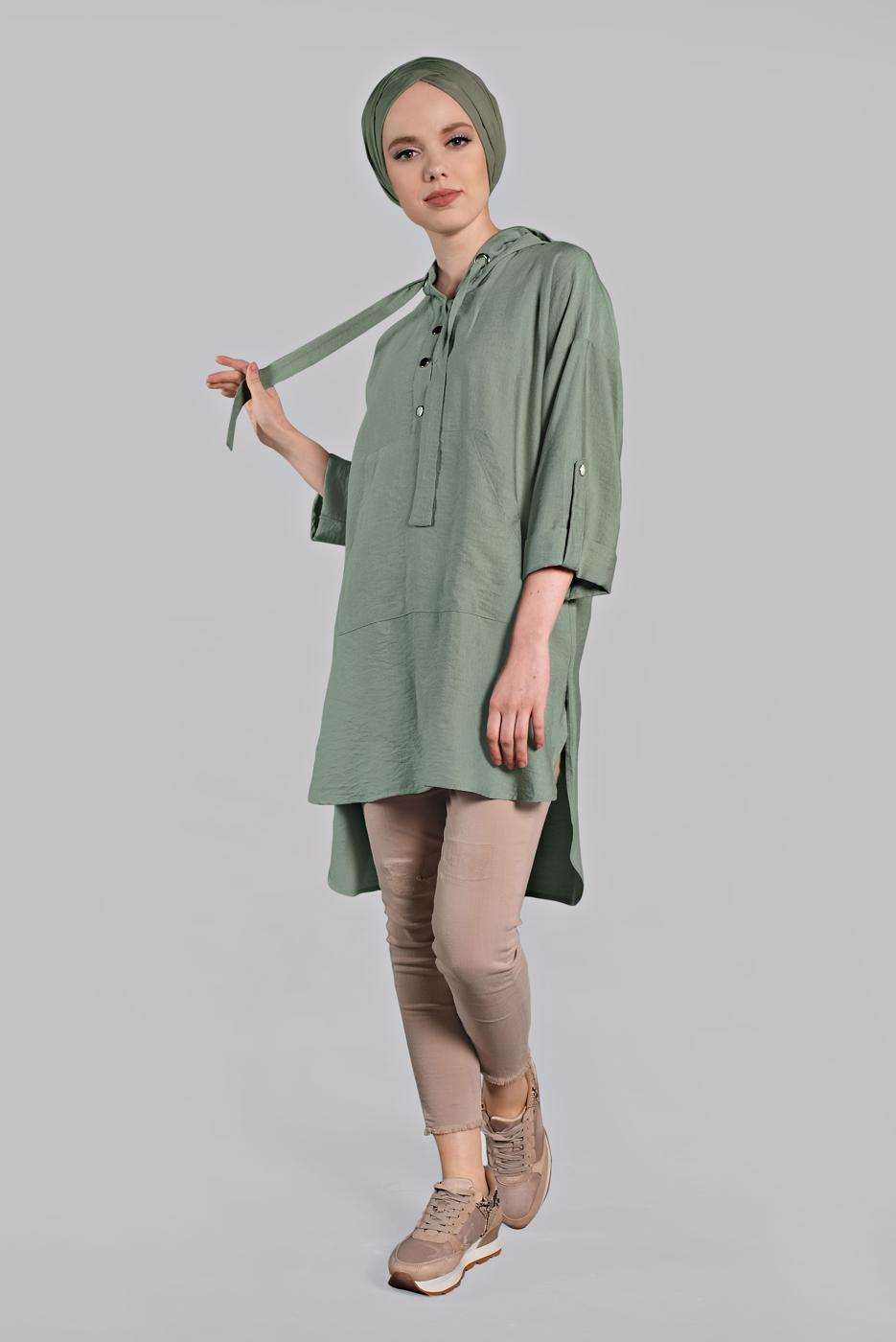 Vêtements hijab KAKI Tunique T 36002