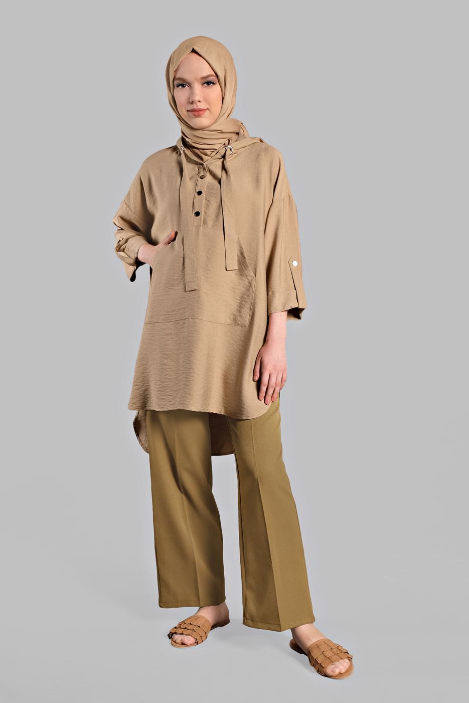 Vêtements hijab BRUN Tunique T 36002