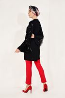 Tesettür giyim SİYAH KOLLARI PÜSKÜLLÜ TUNİK T 37091 