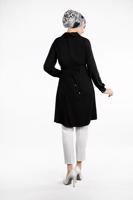 Tesettür giyim SİYAH KOLLARI TAŞLI TUNİK 48791